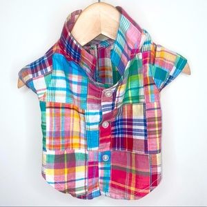 [The Worthy Dog] Turq Multi Patch Madras Shirt
